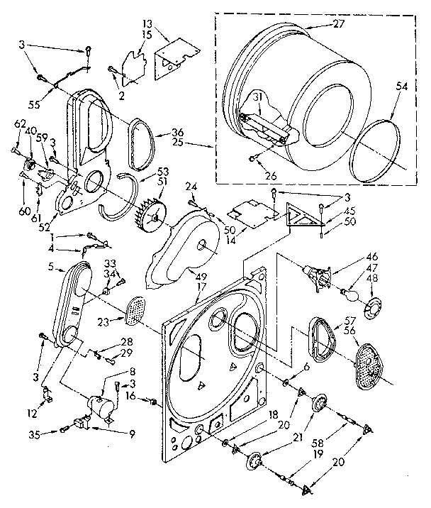 BULKHEAD, DRUM AND HEATER BOX PARTS