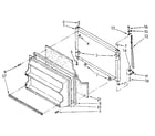 Kenmore 1068374461 freezer door parts diagram