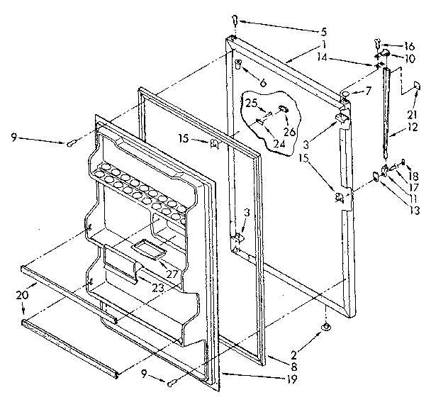 Refrigerator door parts