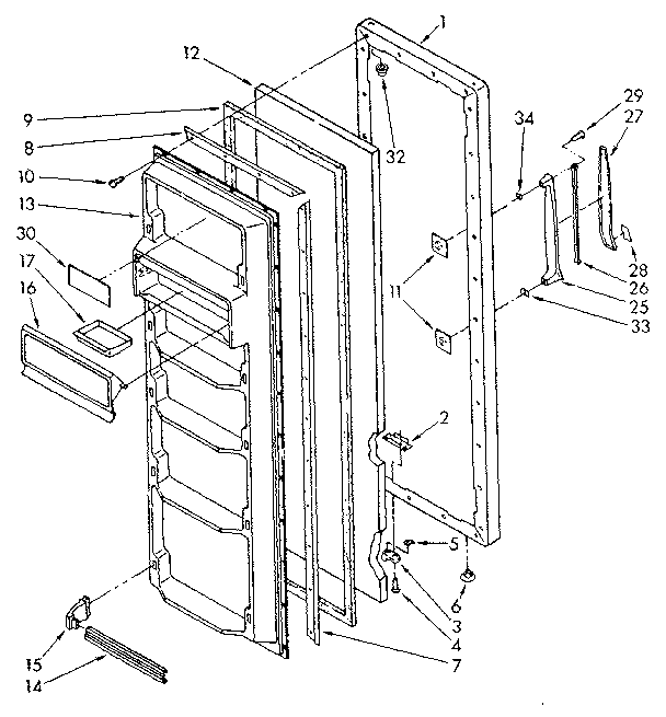 REFRIGERATOR DOOR PARTS