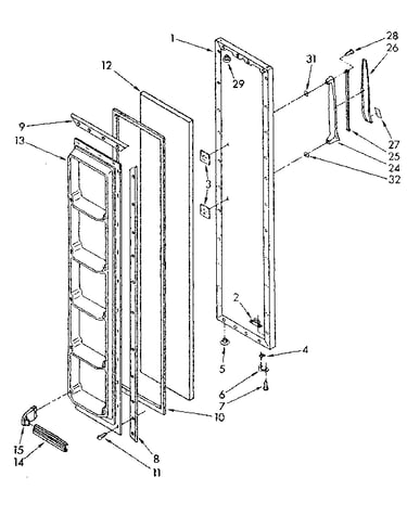 Freezer door parts
