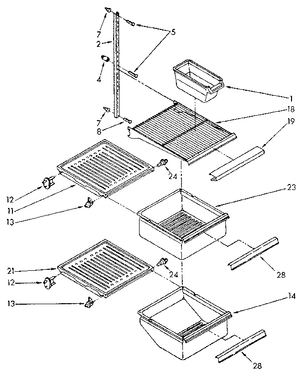 REFRIGERATOR INTERIOR PARTS