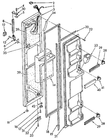 Freezer door parts