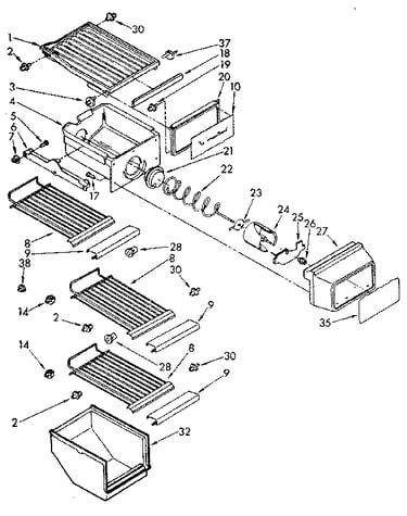 Freezer interior parts