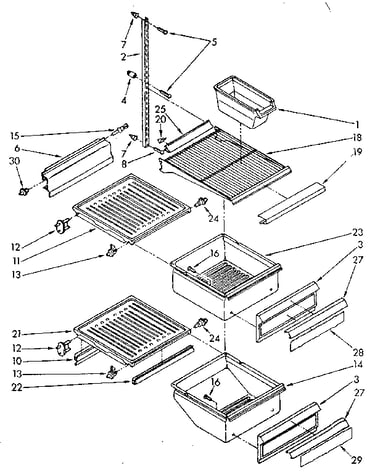 Refrigerator interior parts