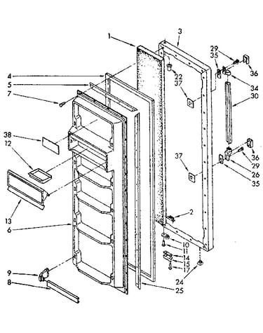 Refrigerator door parts