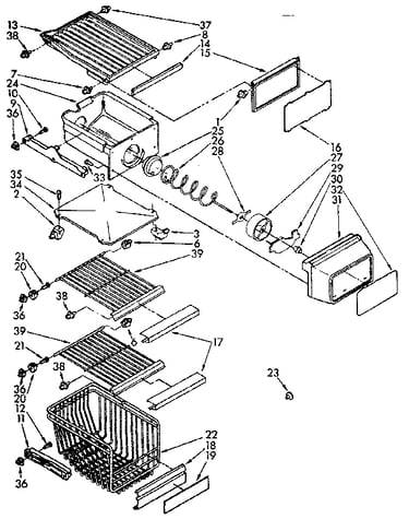 Freezer interior parts