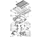 Kenmore 1068678202 compartment separator and control parts diagram