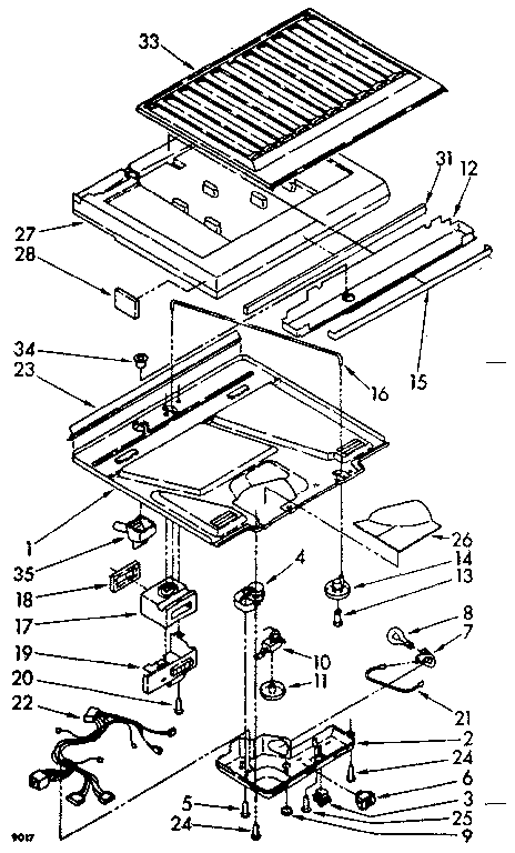 Compartment separator and control parts