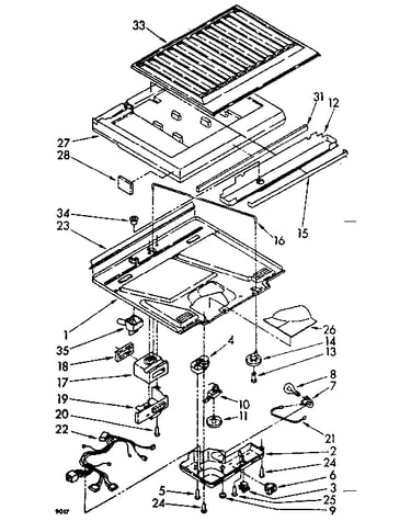 Compartment separator and control parts