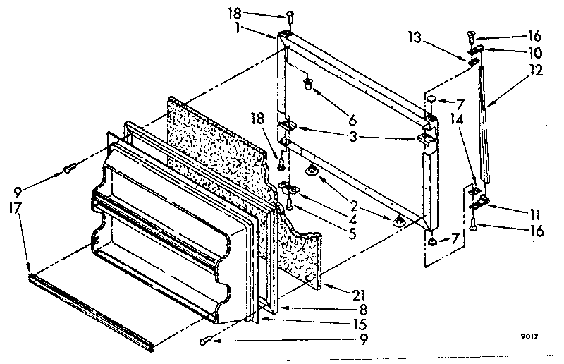 Freezer door parts