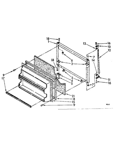 Freezer door parts