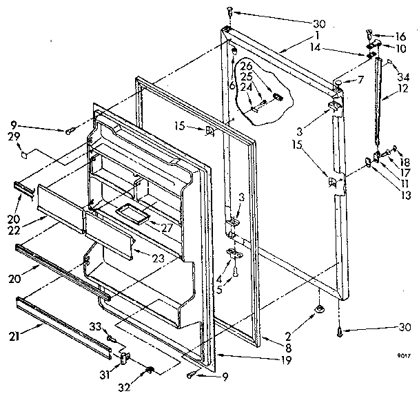Refrigerator door parts