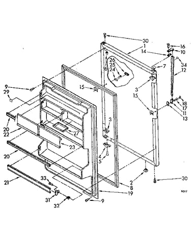 Refrigerator door parts