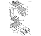 Kenmore 1068678445 shelf parts diagram