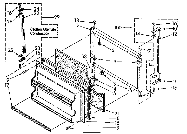 Freezer door parts
