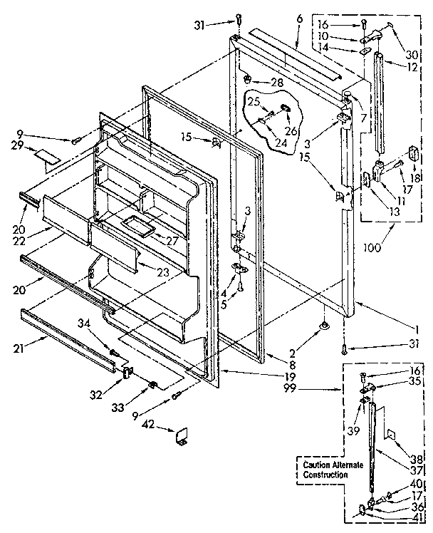 Refrigerator door parts