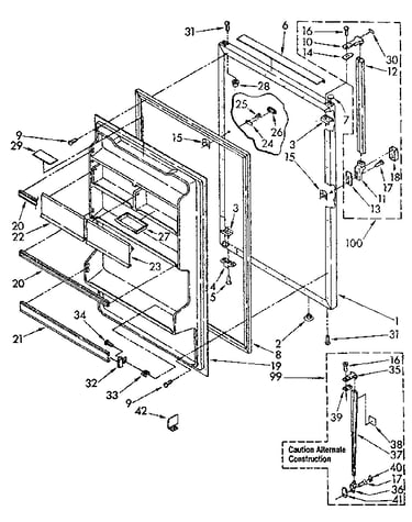 Refrigerator door parts