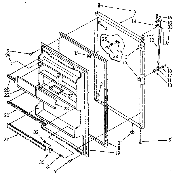 Refrigerator door parts