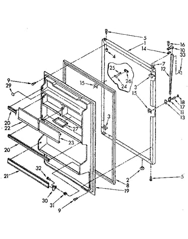 Refrigerator door parts