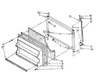 Kenmore 1068776373 freezer door parts diagram