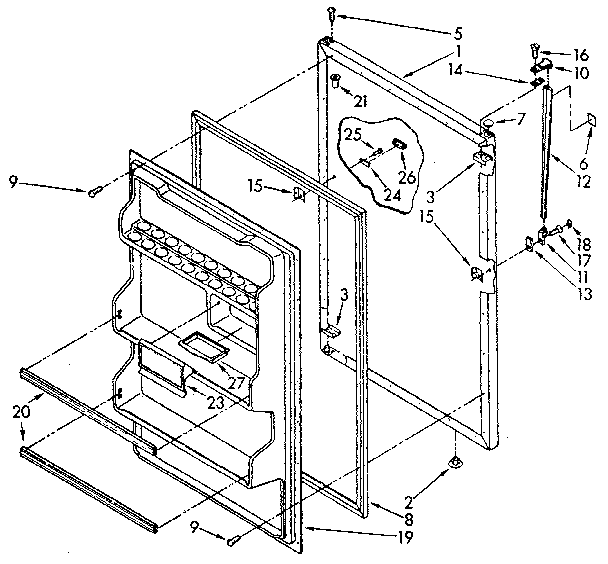 Refrigerator door parts