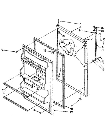 Refrigerator door parts