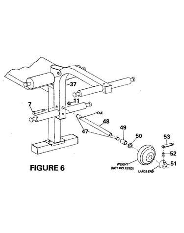 Leg lift weight assembly