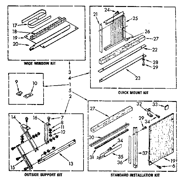 Accessory kit parts