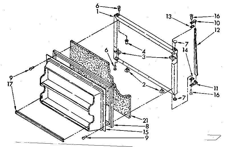 Freezer door parts