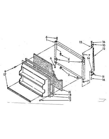 Freezer door parts