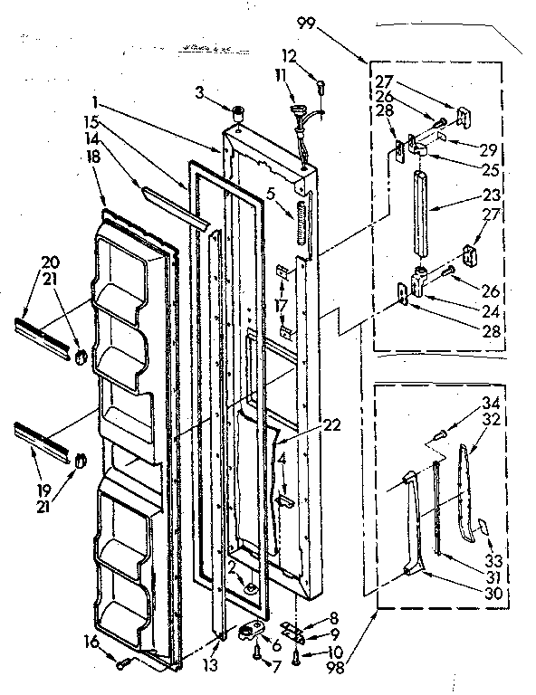 Freezer door parts