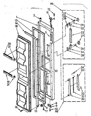 Freezer door parts