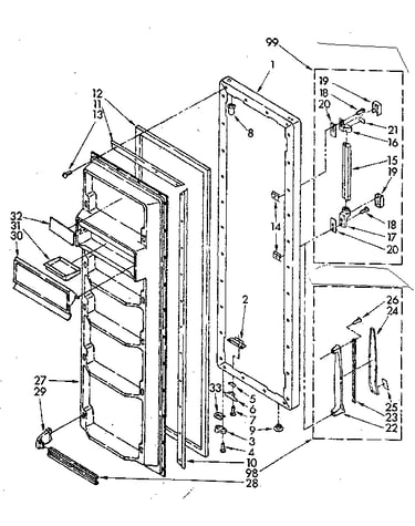 Refrigerator door parts