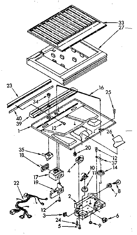 Compartment separator parts