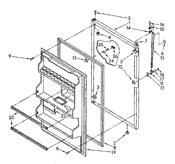 Refrigerator door parts