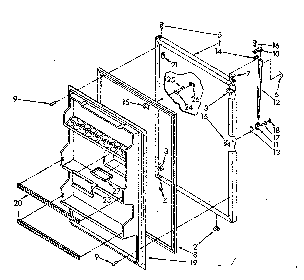 Refrigerator door parts