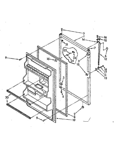 Refrigerator door parts