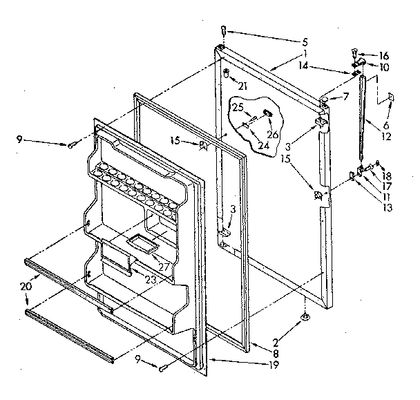 Refrigerator door parts
