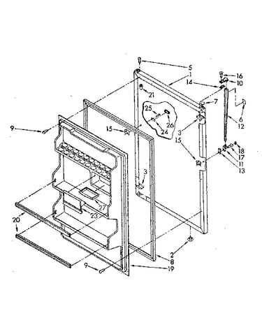 Refrigerator door parts