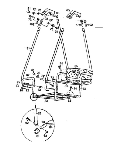Lawn swing assembly