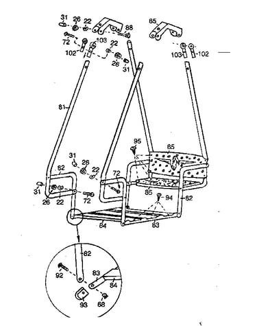 Lawn swing assembly
