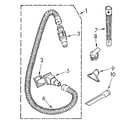Kenmore 1163916580 hose and attachment diagram