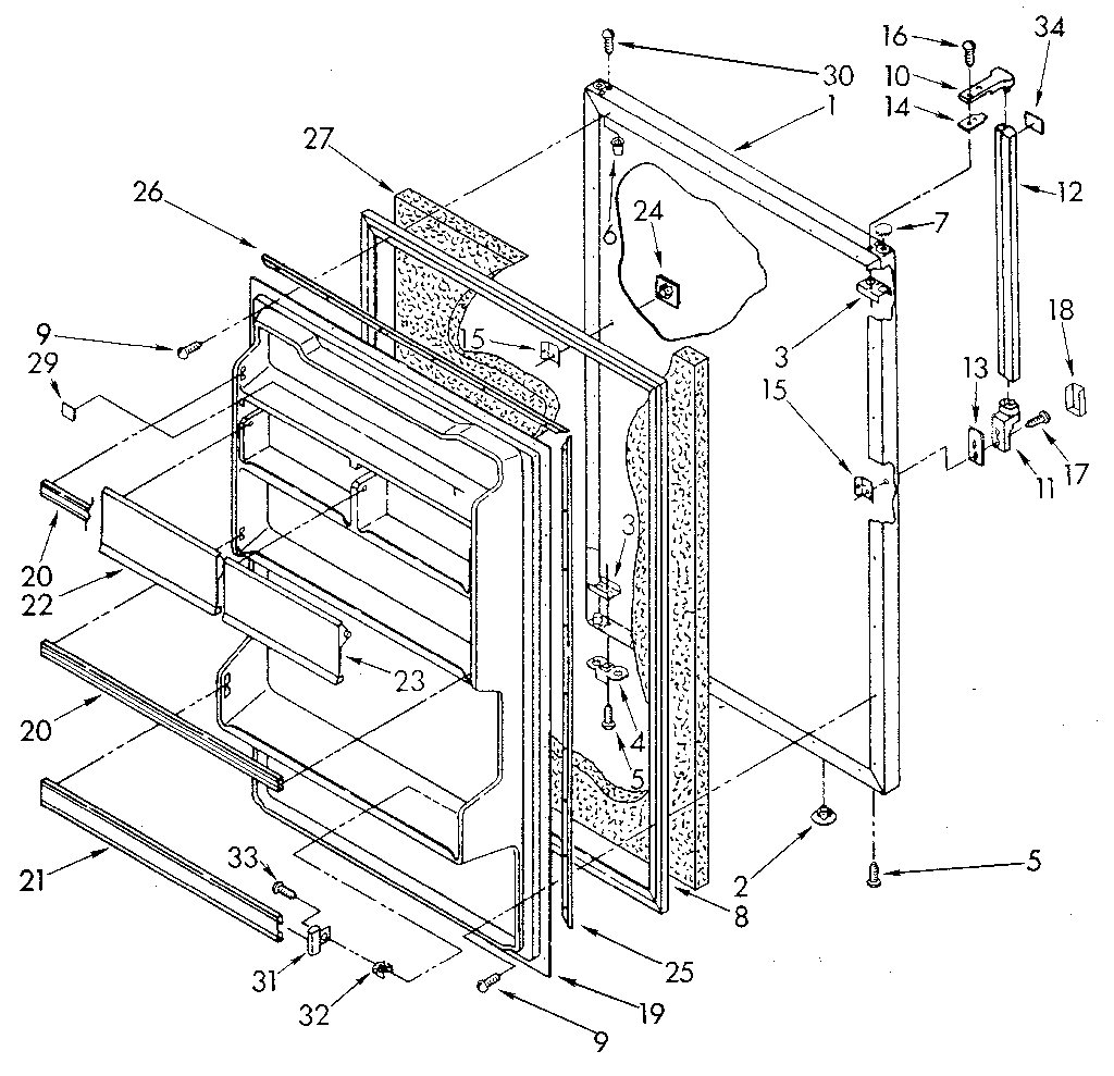Refrigerator door
