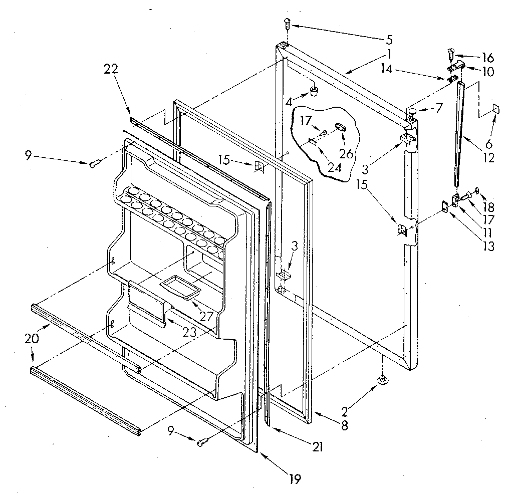 Refrigerator door