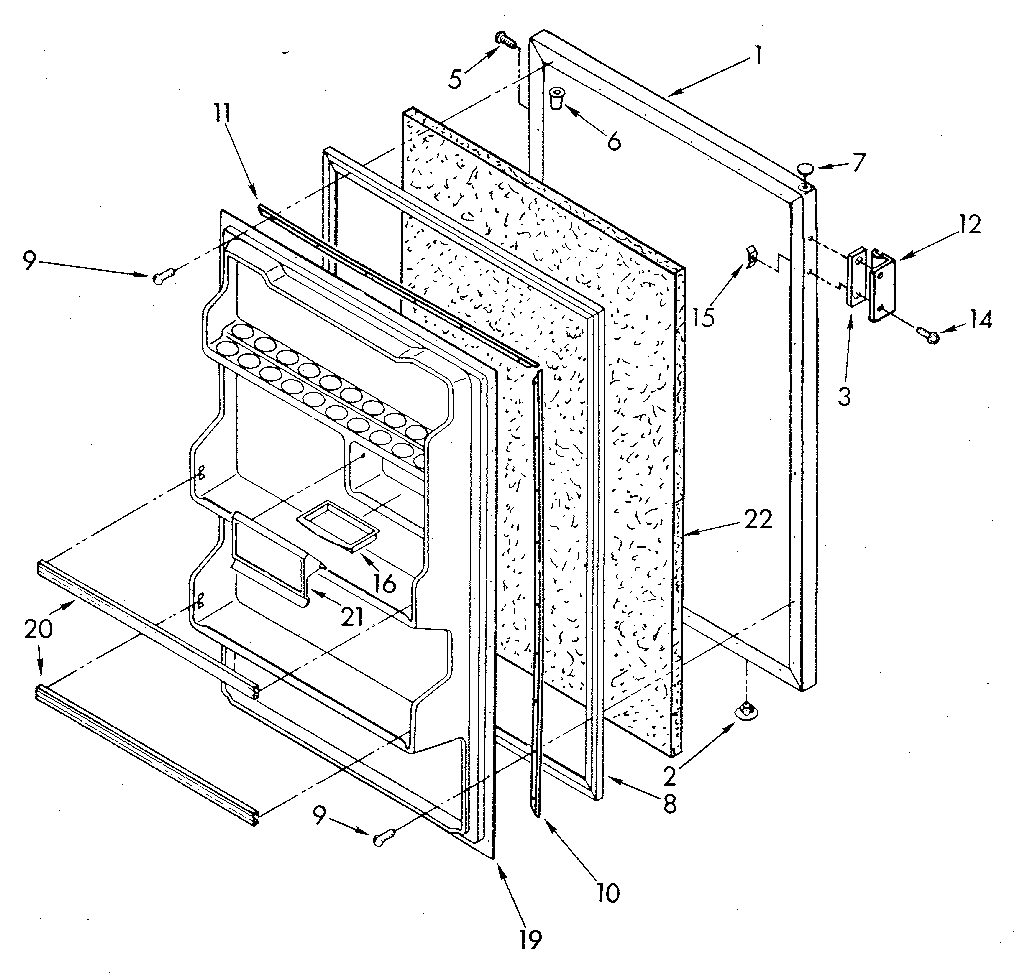 Refrigerator door