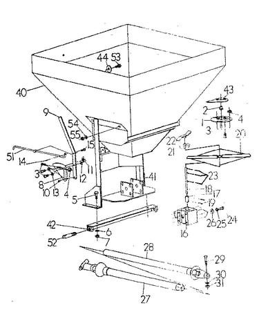 Main frame and hopper