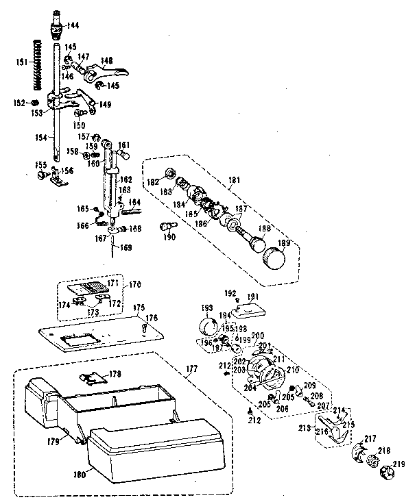 Thread tension and shuttle assembly