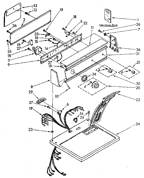 Top and console parts