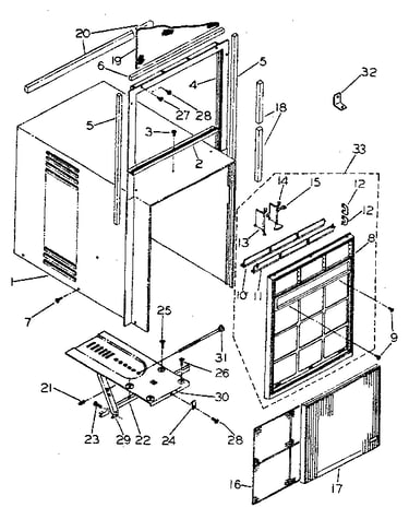 Cabinet and front panel parts